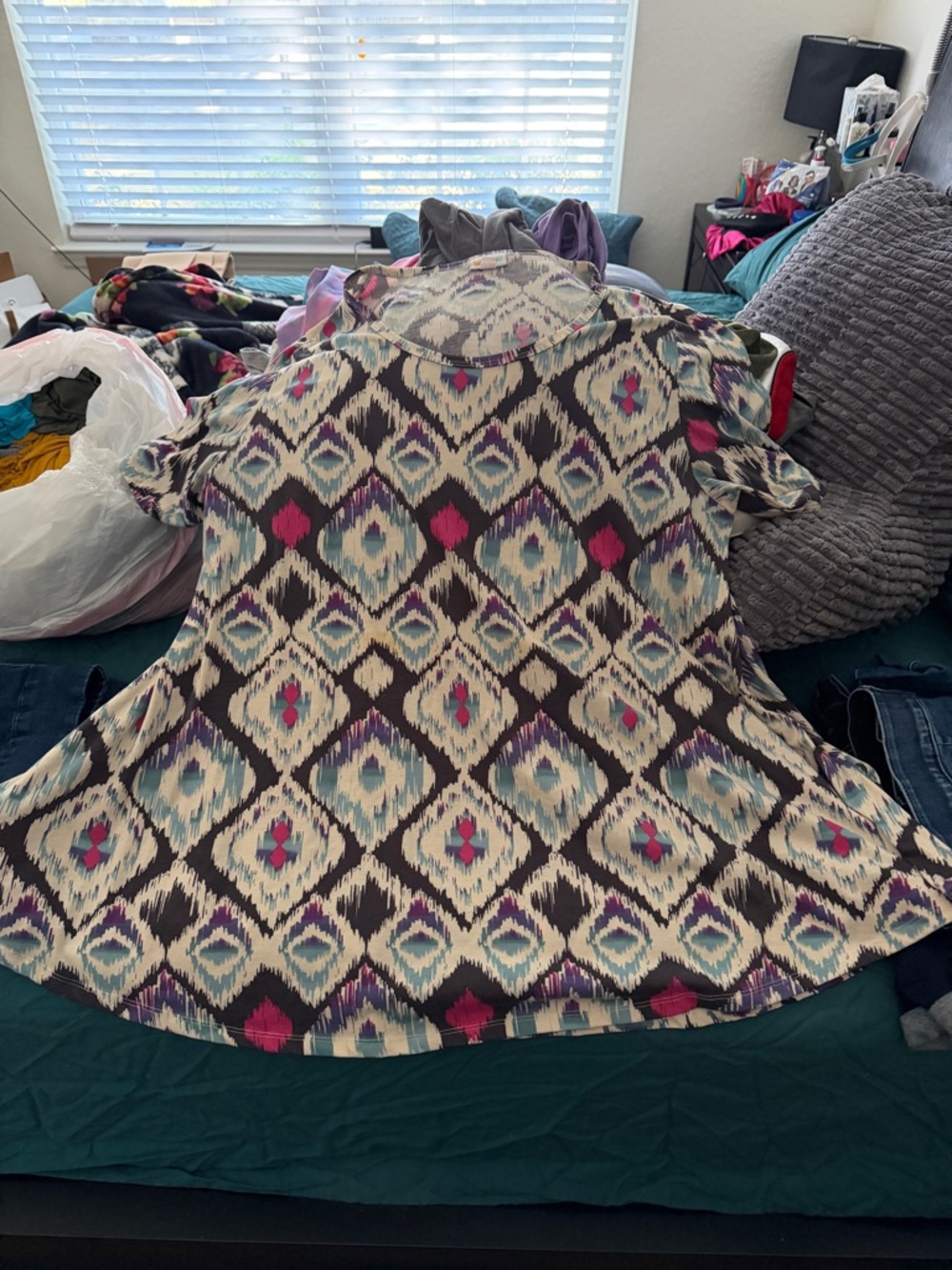 LuLaRoe Abstract Ikat Short Sleeve Top